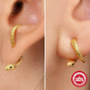 Wholesale 925 Sterling Silver Creative Fun Snake Stud Earrings With Geometric Design And Electroplating For Women