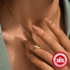 Wholesale 925 Sterling Silver Cross And Angel Wings Pendant Clavicle Chain With Geometric Pattern And Electroplating