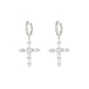 Wholesale 925 Sterling Silver Cross Geometric Patterned Necklace With High Carbon Drill Pendant For Women Electroplated