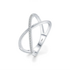 Wholesale 925 Sterling Silver Cross Ring Geometric Style Seiko Design Unisex