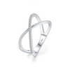 Wholesale 925 Sterling Silver Cross Ring Geometric Style Seiko Design Unisex