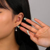 Wholesale 925 Sterling Silver Cross Star Earrings With Electroplating For Female