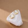 Wholesale 925 Sterling Silver Cshaped Minimalist Geometric Retro Metal Earrings For Women