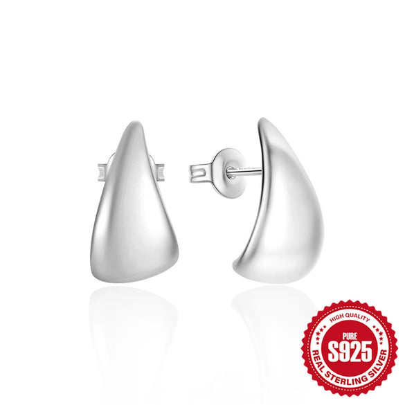 Wholesale Sterling Silver Ctype Glossy Metal Fivepointed Star Classic Highgrade Stud Earrings For Women With Electroplating Treatment And Geometric Style