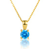 Wholesale 925 Sterling Silver December Birthstone Necklace With Geometric Pendant Inlaid Zircon For Women