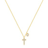 Wholesale 925 Sterling Silver Delicate Flower Cross Geometric Pattern Electroplated Ochain Clavicle Necklace For Women
