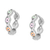 Wholesale 925 Sterling Silver Devil's Eye Glue Enamel Geometric Dripping Oil Earrings For Women