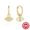 Wholesale 925 Sterling Silver Devil's Eye Love Palm Diamond Earrings With Geometric Design For Women