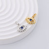 Wholesale 925 Sterling Silver Devil's Eye Necklace With Microinlaid Zircon Geometric Electroplated Pendant For Female