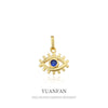 Wholesale 925 Sterling Silver Devil's Eye Necklace With Microinlaid Zircon Geometric Electroplated Pendant For Female