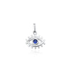 Wholesale 925 Sterling Silver Devil's Eye Necklace With Microinlaid Zircon Geometric Electroplated Pendant For Female