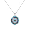 Wholesale 925 Sterling Silver Devil's Eye Necklace With Zircon Inlay Electroplated