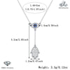 Wholesale 925 Sterling Silver Devil's Eye Necklace With Zircon Inlay Electroplated