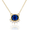 Wholesale 925 Sterling Silver Devil's Eye Necklace With Zircon Inlay Electroplated