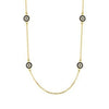 Wholesale 925 Sterling Silver Devil's Eye Necklace With Zircon Inlay Electroplated
