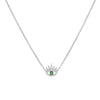 Wholesale 925 Sterling Silver Devil's Eye Necklace With Zircon Inlay Electroplated