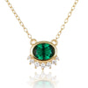 Wholesale 925 Sterling Silver Devil's Eye Necklace With Zircon Inlay Electroplated
