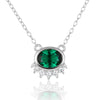 Wholesale 925 Sterling Silver Devil's Eye Necklace With Zircon Inlay Electroplated