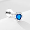 Wholesale 925 Sterling Silver Diamond Heartshaped Piercing Earrings For Women