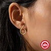 Wholesale 925 Sterling Silver Distinctive Wave Irregular Earrings With Geometric Pattern And Electroplating