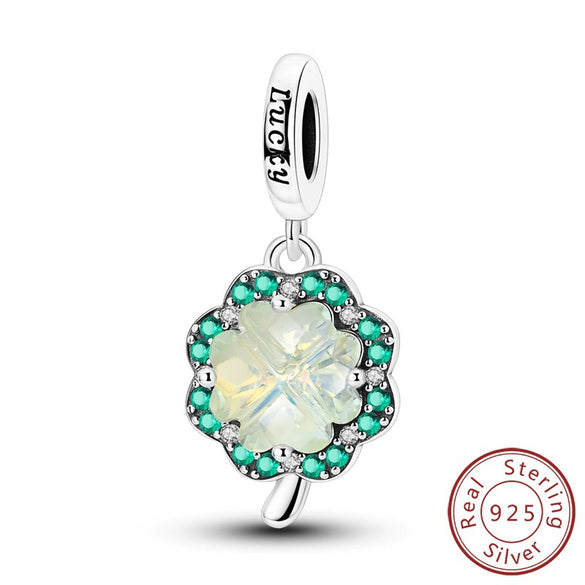 Wholesale 925 Sterling Silver Diy Accessories With Fourleaf Clover Life Tree Hummingbird Lily Orchid Beads Star Sister Pendant In Original Design With Dripping Oil Processing