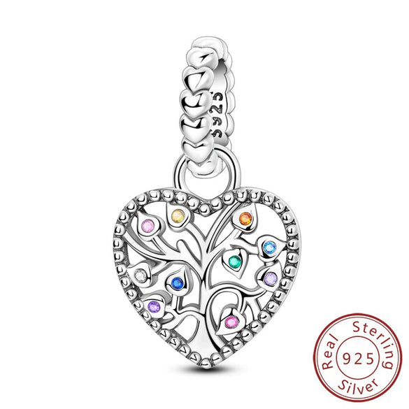 Wholesale 925 Sterling Silver Diy Accessories With Fourleaf Clover Life Tree Hummingbird Lily Orchid Beads Star Sister Pendant In Original Design With Dripping Oil Processing