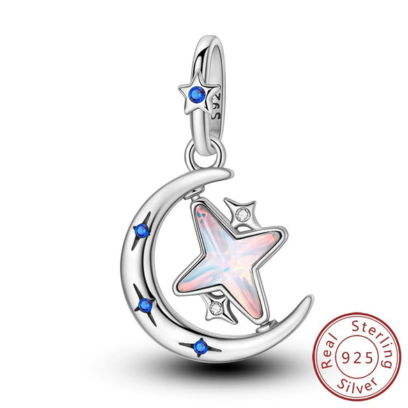 Wholesale 925 Sterling Silver Diy Accessories With Fourleaf Clover Life Tree Hummingbird Lily Orchid Beads Star Sister Pendant In Original Design With Dripping Oil Processing