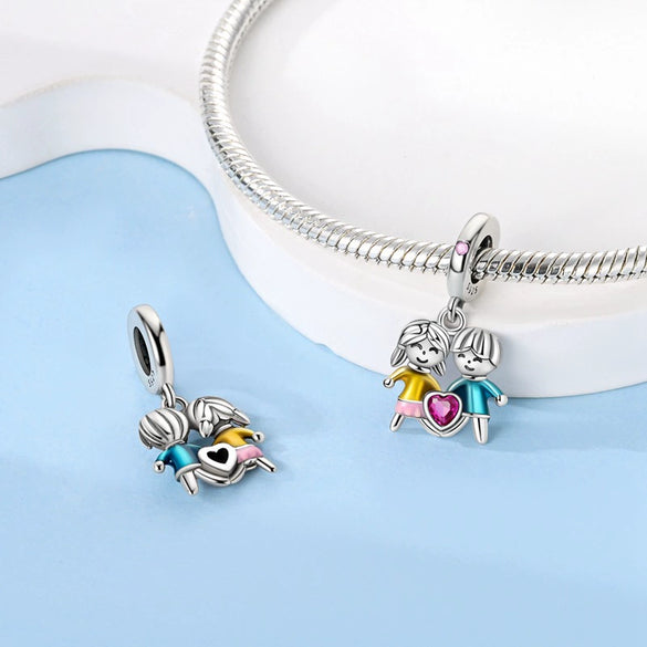 Wholesale 925 Sterling Silver Diy Accessories With Fourleaf Clover Life Tree Hummingbird Lily Orchid Beads Star Sister Pendant In Original Design With Dripping Oil Processing