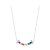 Wholesale 925 Sterling Silver Dopamine Rainbow Smile Pendant Allmatching Necklace For Women With Diamond Design