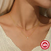 Wholesale 925 Sterling Silver Doublelayer Lucky Fourleaf Clover Women's Simple Diamondstudded Flower Clavicle Chain