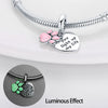 Wholesale Sterling Silver 925 Dripping Oil Luminous Pink Cute Claw Pendant Beads Jewelry Accessories