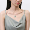 Wholesale 925 Sterling Silver Drop Shape Gem Pendant Necklace With Diamond Design For Women