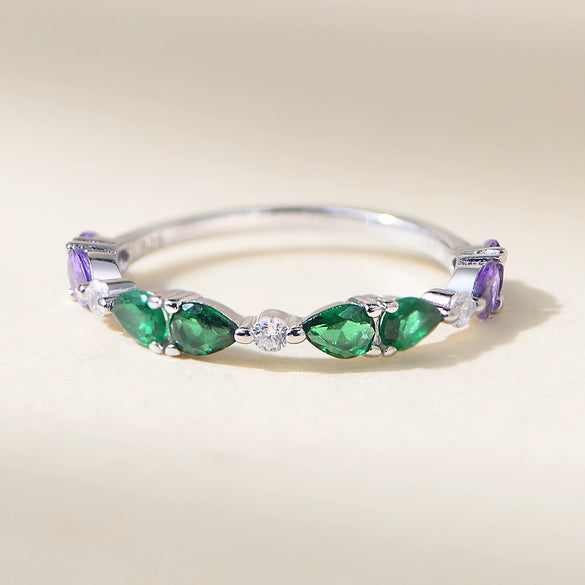 Wholesale 925 Sterling Silver Drop Shape Zircon Ring For Women With Diamond Design