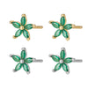 Wholesale 925 Sterling Silver Earrings For Women With Petal Design And Geometric Pattern Electroplated
