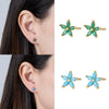 Wholesale 925 Sterling Silver Earrings For Women With Petal Design And Geometric Pattern Electroplated