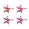 Wholesale 925 Sterling Silver Earrings For Women With Petal Design And Geometric Pattern Electroplated