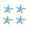 Wholesale 925 Sterling Silver Earrings For Women With Petal Design And Geometric Pattern Electroplated