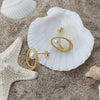 Wholesale 925 Sterling Silver Earrings Natural Simple Style Geometric Oval Baroque Pearl Electroplated For Women