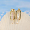 Wholesale 925 Sterling Silver Earrings Niche Design Natural Freshwater Pearl Geometric Electroplated Jewelry