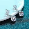 Wholesale 925 Sterling Silver Earrings With Flower Pattern And Electroplating Treatment