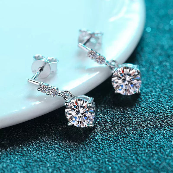 Wholesale 925 Sterling Silver Earrings With Flower Pattern And Electroplating Treatment