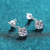 Wholesale 925 Sterling Silver Earrings With Flower Pattern And Electroplating Treatment