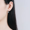 Wholesale 925 Sterling Silver Earrings With Flower Pattern And Electroplating Treatment