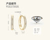 Wholesale Sterling Silver Earrings With Moissanite And Geometric Design Electroplated