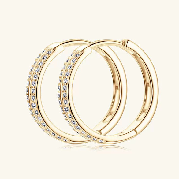 Wholesale Sterling Silver Earrings With Moissanite And Geometric Design Electroplated