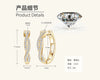 Wholesale Sterling Silver Earrings With Moissanite And Geometric Design Electroplated