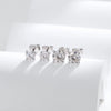 Wholesale 925 Sterling Silver Fashion Elegant Fragrant Style Geometric Fourclaw Diamond Earrings For Women