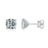 Wholesale 925 Sterling Silver Fashion Elegant Fragrant Style Geometric Fourclaw Diamond Earrings For Women