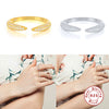Wholesale 925 Sterling Silver Fashion Ins Horn Open Ring With Geometric Pattern And Real Gold Plating For Women