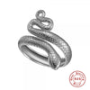 Wholesale 925 Sterling Silver Fashion Simple All Match Glossy Snake Pattern Open Ring With 18K Gold Electroplating For Women
